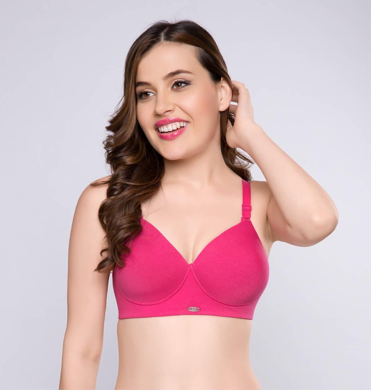 TRYLO PADDED NON WIRED T-SHIRT BRA VIVANTA :: PANERI EMBROIDERY