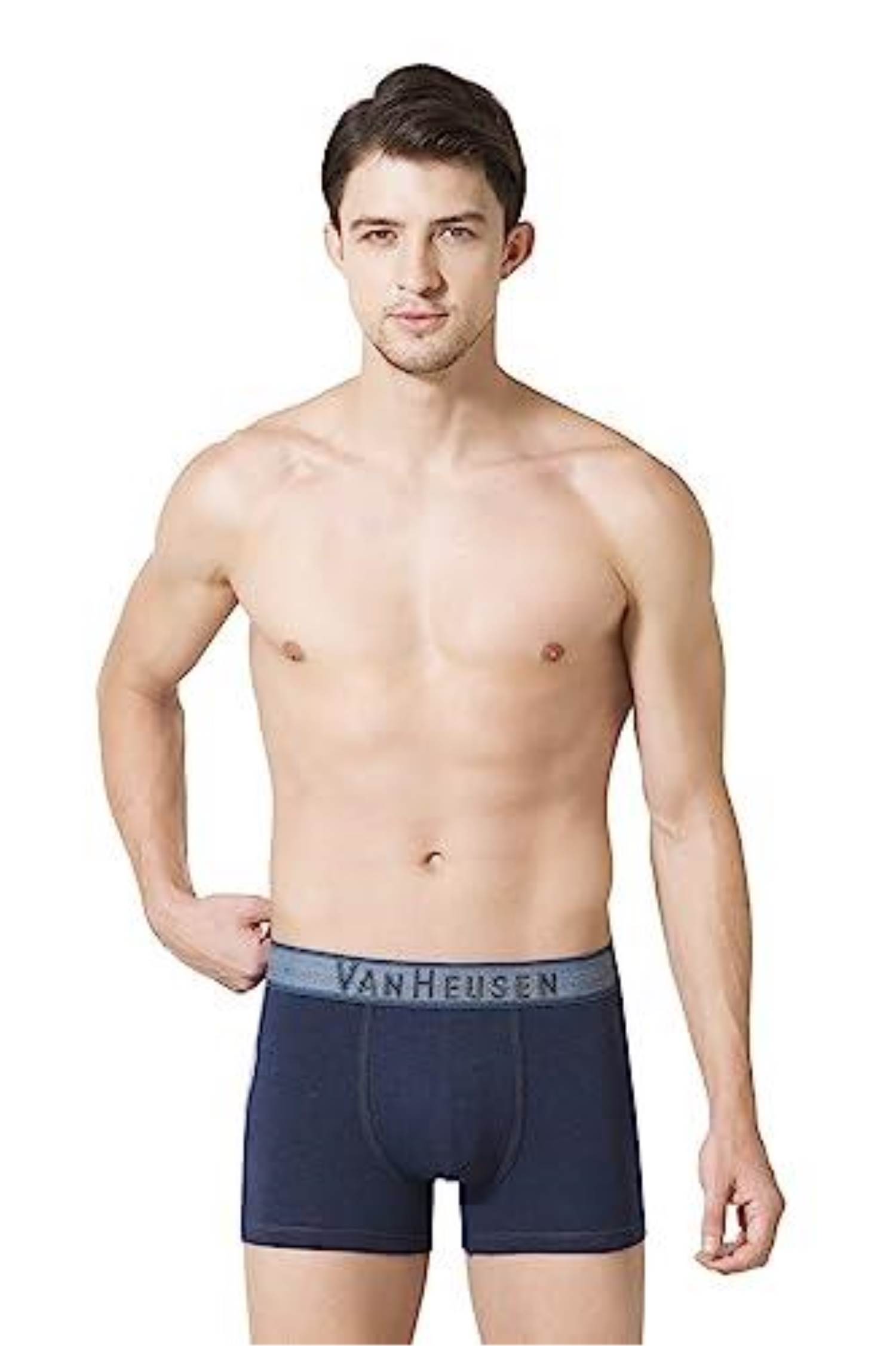 VH MEN TRUNK COTTON ELASTANE - DENIM JACQUARD WAIST, PLUSH BACK