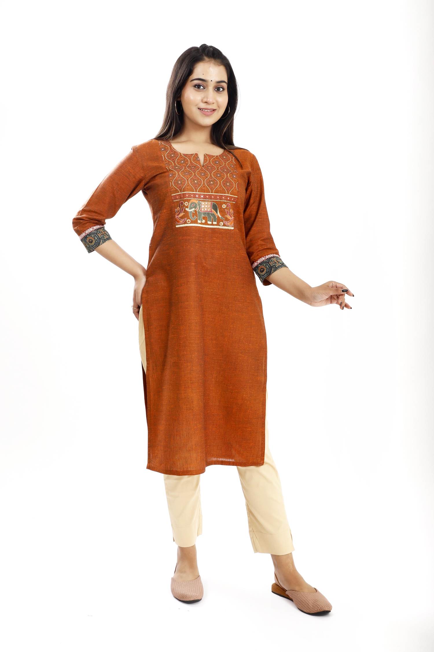 Rust Colour Cotton Kurti With Beautiful Aari Embroidery Gives Attractive  Look To The Wearer., Beautiful embroidery kurti, Cotton embroidered kurti  manufacturer, सूती कढ़ाई वाली कुर्ती, कॉटन एम्ब्रॉयडर्ड कुर्ती ...