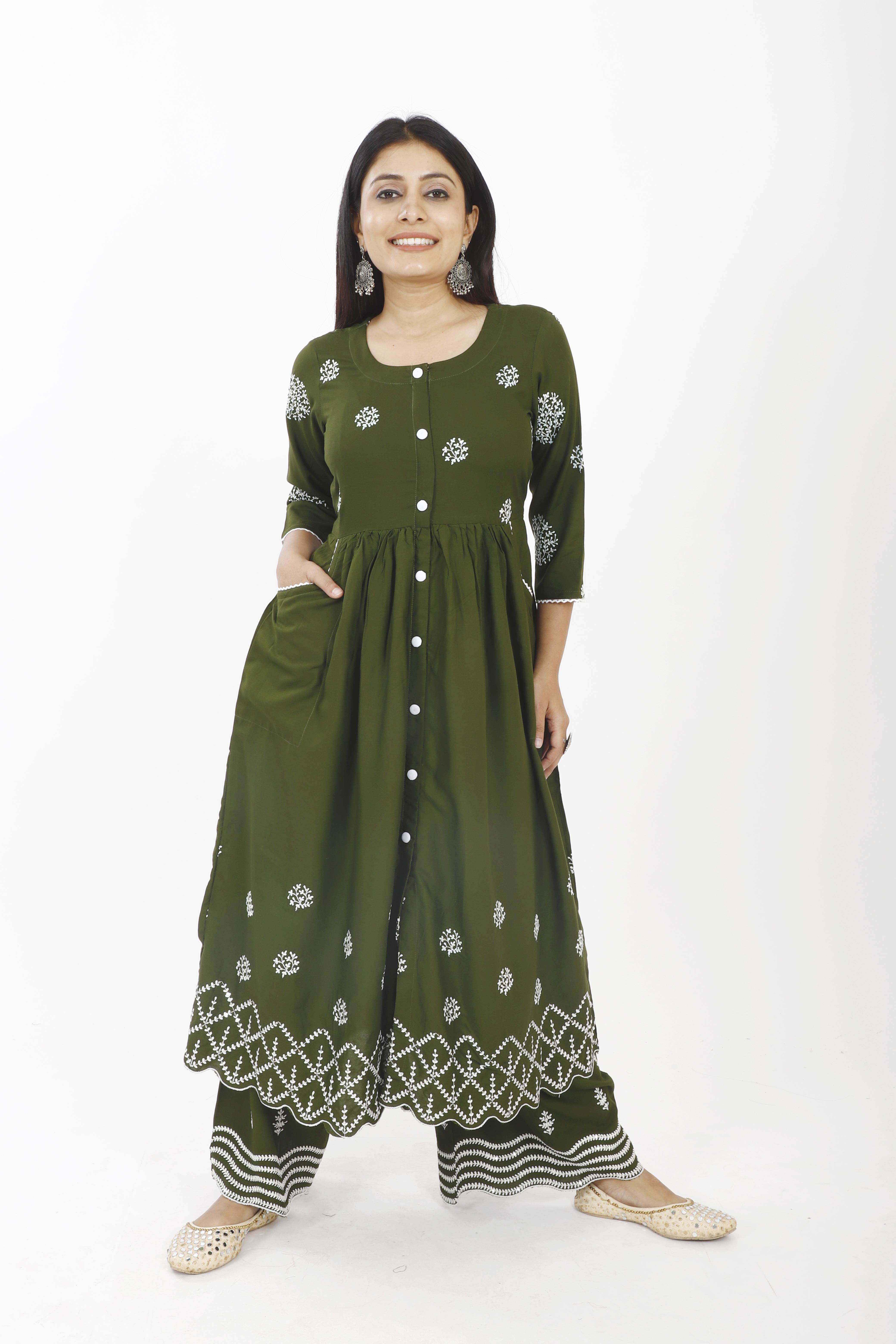 Pink All Over Printed Long Kurtis With Dupatta – Walusha