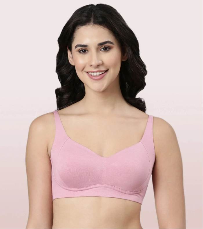 ENAMORE BRA PADDED WIRE FREE  ANTIMICROBIAL BAMBOO FABRIC - BACK ABJUSTABLE FOR ALL DAY FRESNESS BRA A077