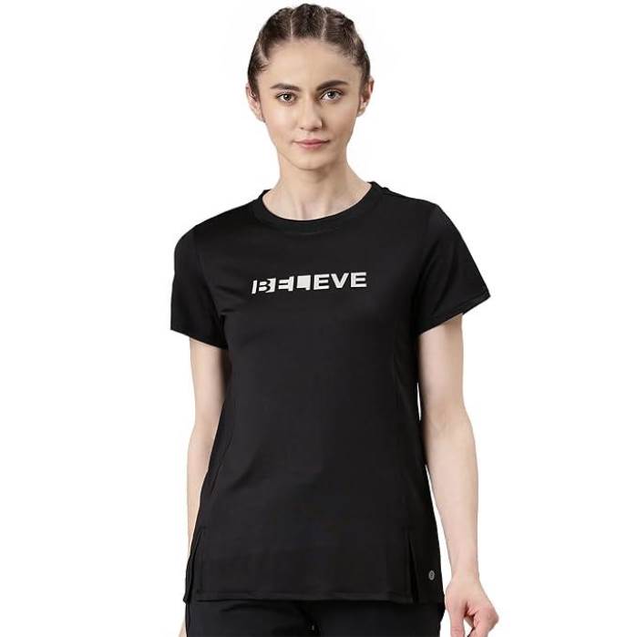 ENAMORE LADIES SPORTS T-SHIRTS DRY FIT 4 WAY STRETCH R-NECK SPORTS T-SHIRTS A306