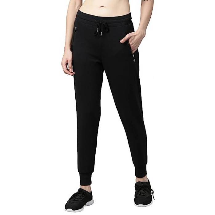 ENAMORE LADIES JOGGER SLIM FIT 4-WAY STRECH COTTON ANTIMICROBIAL FINISH ZIPPER POCKETS JOOGGER A401