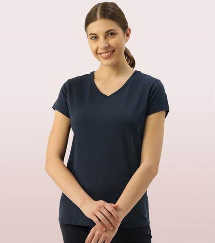 ENAMORE COTTON BASIC "V" TEE E067 