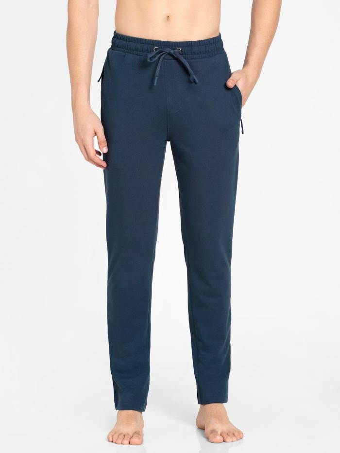 Jockey #AM42 Slim Fit Trackpants with Zipper Pockets Insignia Blue