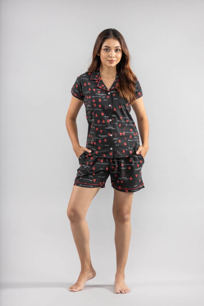 primp FRONT OPEN SHORT NIGHTSUIT SS-2107
