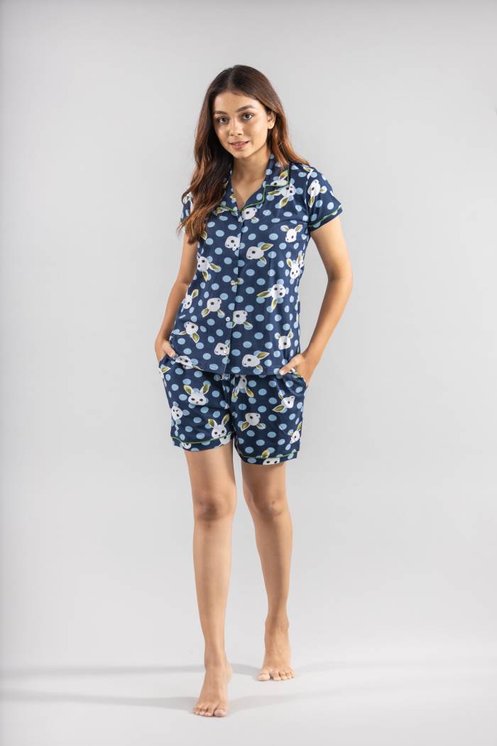 primp FRONT OPEN SHORT NIGHTSUIT SS-2108