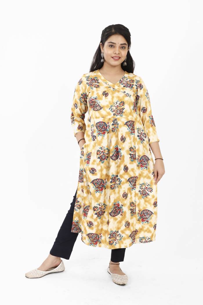 CROSS BORDER NECK LINE WITH SIGHTCUT KURTIS