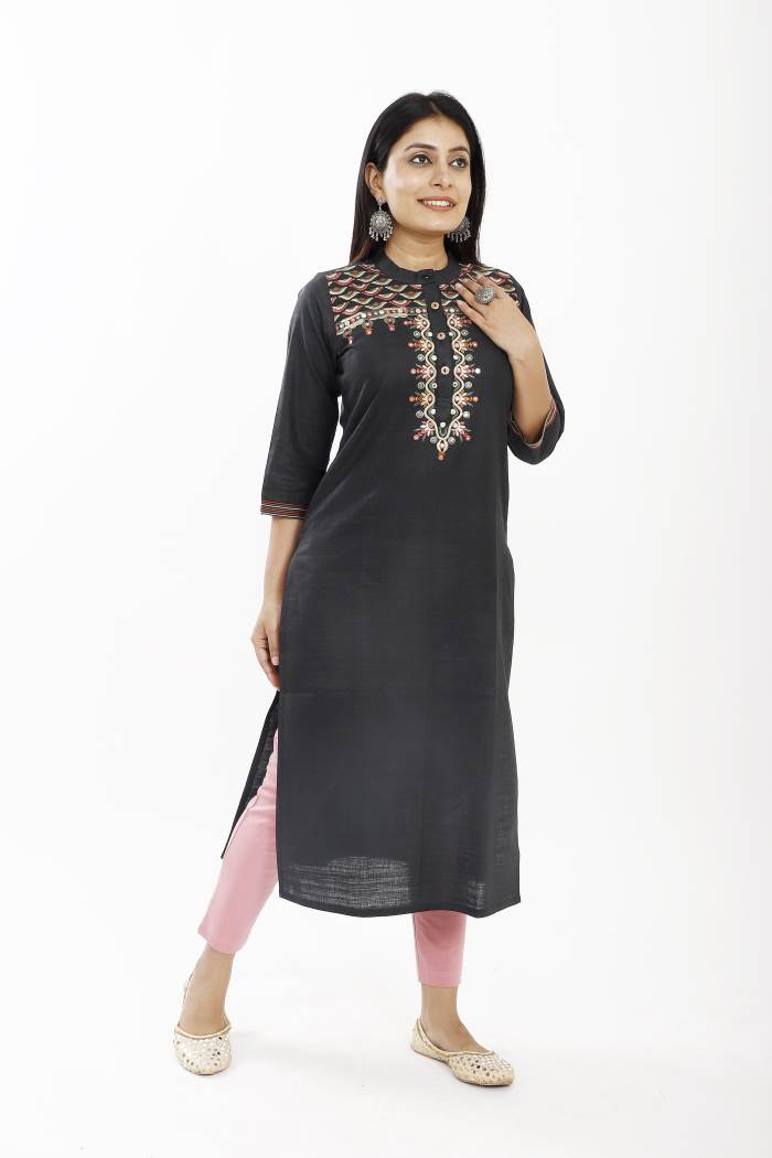 PANERI EMBROIDERY NEW KURTI DESIGN  YouTube